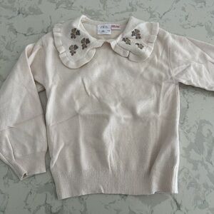 Zara embroided knit sweater